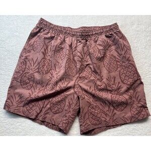 Chubbies Shorts Mens XL The Blue Hawaiis 5.5" Lava Flow Stretch Maroon Gym Swim